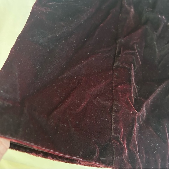 RAMPAGE Vtg 90s Y2K Oxblood Velvet Whimsigoth Halter Mini Dress Size 11 M - Picture 9 of 11